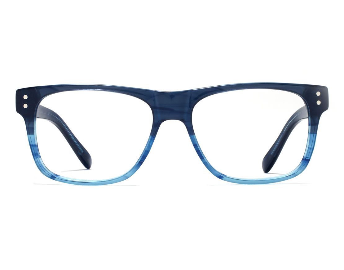 Color Blue Material Cellulose Acetate Shape Rectangular Frame Size Lens