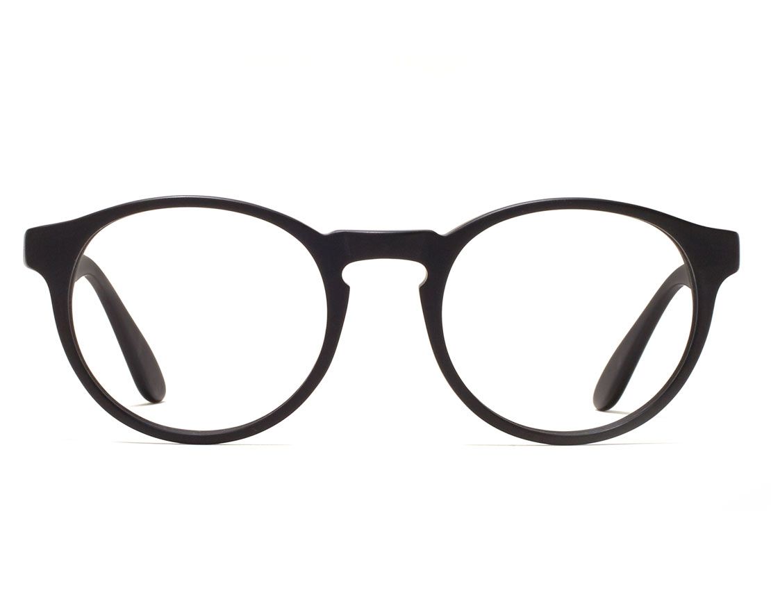 EVA MATTE BLACK - Matte black round eyeglasses - Eyeglasses, Men's  eyeglasses, Women's eyeglasses - I Wear For All